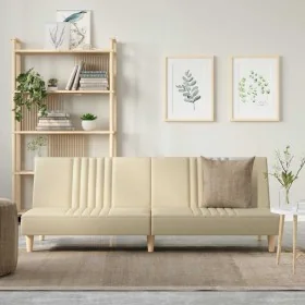 Sofá cama de tela color crema by , Sofas - Ref: Foro24-351884, Price: 225,88 €, Discount: %