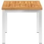Mesa auxiliar jardín madera acacia acero inoxidable 45x45x38cm de , Mesas de jardín - Ref: Foro24-46492, Precio: 102,73 €, De...