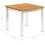 Mesa auxiliar jardín madera acacia acero inoxidable 45x45x38cm de , Mesas de jardín - Ref: Foro24-46492, Precio: 102,73 €, De...