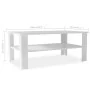 Mesa de centro madera de ingeniería blanco 100x59x42 cm by , Coffee table - Ref: Foro24-244857, Price: 64,38 €, Discount: %