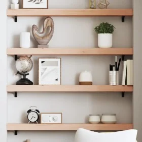 Estante de pared madera maciza de roble sin tratar 80x10x6 cm von , Regale und Regale - Ref: Foro24-363538, Preis: 31,11 €, R...