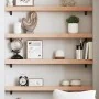 Estante de pared madera maciza de roble sin tratar 80x10x6 cm by , Shelves and shelves - Ref: Foro24-363538, Price: 31,11 €, ...