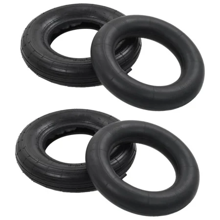 Set de ruedas y cámaras de aire de carretilla caucho 3.50-8 4PR von , Ersatzteile für Gabelstapler - Ref: Foro24-145272, Prei...