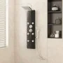 Panel ducha de vidrio 25x47,5x130 cm negro by , Jet nozzles for bathtubs and showers - Ref: Foro24-151420, Price: 200,16 €, D...
