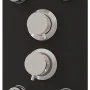 Panel ducha de vidrio 25x47,5x130 cm negro by , Jet nozzles for bathtubs and showers - Ref: Foro24-151420, Price: 200,16 €, D...