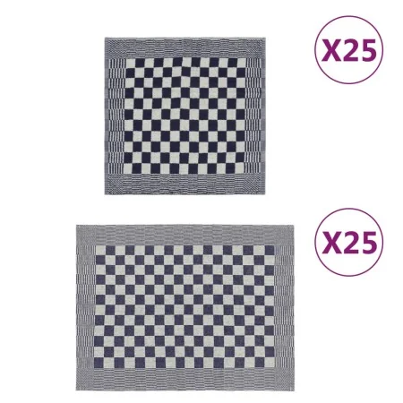 Juego de paños 50 unidades algodón azul y blanco by , Towels - Ref: Foro24-136290, Price: 86,78 €, Discount: %