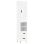 Aparador alto madera contrachapada blanco 34,5x34x180 cm by , Sideboards - Ref: Foro24-3200233, Price: 110,90 €, Discount: %