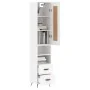 Aparador alto madera contrachapada blanco 34,5x34x180 cm by , Sideboards - Ref: Foro24-3200233, Price: 110,90 €, Discount: %