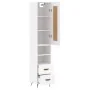 Aparador alto madera contrachapada blanco 34,5x34x180 cm by , Sideboards - Ref: Foro24-3200233, Price: 110,90 €, Discount: %