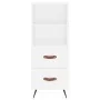Aparador alto madera contrachapada blanco 34,5x34x180 cm by , Sideboards - Ref: Foro24-3200233, Price: 110,90 €, Discount: %