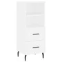Aparador alto madera contrachapada blanco 34,5x34x180 cm by , Sideboards - Ref: Foro24-3200273, Price: 111,04 €, Discount: %
