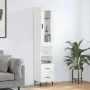 Aparador alto madera contrachapada blanco 34,5x34x180 cm de , Aparadores - Ref: Foro24-3199313, Precio: 112,52 €, Descuento: %