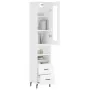 Aparador alto madera contrachapada blanco 34,5x34x180 cm de , Aparadores - Ref: Foro24-3199313, Precio: 112,52 €, Descuento: %
