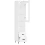 Aparador alto madera contrachapada blanco 34,5x34x180 cm de , Aparadores - Ref: Foro24-3199313, Precio: 112,52 €, Descuento: %
