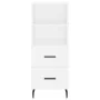 Aparador alto madera contrachapada blanco 34,5x34x180 cm de , Aparadores - Ref: Foro24-3199313, Precio: 112,52 €, Descuento: %