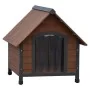 @Pet Casa de perros solapas de plástico Rustique marrón 88x78x80 cm de , Casetas para perros - Ref: Foro24-441160, Precio: 16...