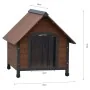 @Pet Casa de perros solapas de plástico Rustique marrón 88x78x80 cm de , Casetas para perros - Ref: Foro24-441160, Precio: 16...