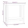 Banco de trabajo de madera maciza de pino 80x50x80 cm de , Mesas de trabajo - Ref: Foro24-822496, Precio: 74,15 €, Descuento: %