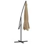 Sombrilla voladiza con poste de aluminio gris taupe 350 cm de , Sombrillas - Ref: Foro24-44506, Precio: 117,89 €, Descuento: %