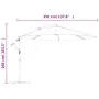 Sombrilla voladiza con poste de aluminio gris taupe 350 cm de , Sombrillas - Ref: Foro24-44506, Precio: 117,89 €, Descuento: %