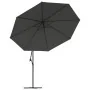 Sombrilla voladiza luces LED y poste de metal antracita 350 cm de , Sombrillas - Ref: Foro24-44525, Precio: 132,53 €, Descuen...