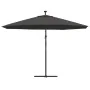 Sombrilla voladiza luces LED y poste de metal antracita 350 cm de , Sombrillas - Ref: Foro24-44525, Precio: 132,53 €, Descuen...