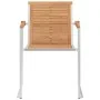 Sillas de jardín 2 uds madera maciza de teca y acero inoxidable by , Garden chairs - Ref: Foro24-46515, Price: 223,61 €, Disc...