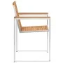 Sillas de jardín 2 uds madera maciza de teca y acero inoxidable by , Garden chairs - Ref: Foro24-46515, Price: 223,61 €, Disc...