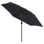 Sombrilla de jardín con palo de metal negro 300 cm by , Umbrellas - Ref: Foro24-47126, Price: 66,85 €, Discount: %