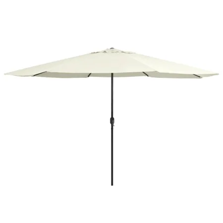 Sombrilla de jardín con palo de metal blanco arena 390 cm de , Sombrillas - Ref: Foro24-47378, Precio: 80,71 €, Descuento: %