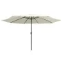 Sombrilla de jardín con palo de metal blanco arena 390 cm de , Sombrillas - Ref: Foro24-47378, Precio: 80,71 €, Descuento: %