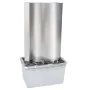 Fuente de jardín de acero inoxidable plateado 60,2x37x122,1 cm de , Fuentes y cascadas - Ref: Foro24-48095, Precio: 507,38 €,...