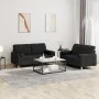Juego de sofás con cojines 2 piezas tela negro by , Sofas - Ref: Foro24-3201294, Price: 401,31 €, Discount: %