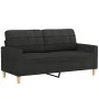 Juego de sofás con cojines 2 piezas tela negro by , Sofas - Ref: Foro24-3201294, Price: 401,31 €, Discount: %
