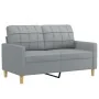 Juego de sofás con cojines 3 piezas tela gris claro by , Sofas - Ref: Foro24-3201330, Price: 534,89 €, Discount: %