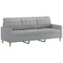Juego de sofás con cojines 3 piezas tela gris claro by , Sofas - Ref: Foro24-3201330, Price: 534,89 €, Discount: %