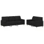 Juego de sofás con cojines 2 piezas tela negro by , Sofas - Ref: Foro24-3201326, Price: 496,02 €, Discount: %