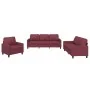 Juego de sofás con cojines 3 piezas tela rojo tinto by , Sofas - Ref: Foro24-3201434, Price: 573,52 €, Discount: %
