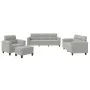 Juego de sofás con cojines 4 piezas tela microfibra gris claro by , Sofas - Ref: Foro24-3202297, Price: 876,87 €, Discount: %