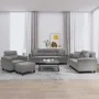 Juego de sofás con cojines 4 piezas tela microfibra gris oscuro by , Sofas - Ref: Foro24-3202310, Price: 827,33 €, Discount: %