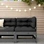 Sofá esquinero con cojines madera maciza de pino gris by , Modular outdoor sofas - Ref: Foro24-825543, Price: 128,38 €, Disco...