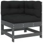 Sofá esquinero con cojines madera maciza de pino gris by , Modular outdoor sofas - Ref: Foro24-825543, Price: 128,38 €, Disco...