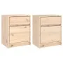 Mesitas de noche 2 uds madera maciza de pino 40x31x50 cm de , Mesitas de noche - Ref: Foro24-808124, Precio: 93,11 €, Descuen...