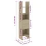 Estantería madera contrachapada color roble Sonoma 40x35x180 cm de , Librerías y estanterías - Ref: Foro24-803419, Precio: 71...