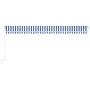 Blue and white manual retractable awning 600x350 cm by vidaXL, Awnings - Ref: Foro24-3069036, Price: 551,64 €, Discount: %