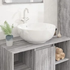 Lavabo redondo cerámica blanco 44x17 cm by , Sinks - Ref: Foro24-153342, Price: 78,02 €, Discount: %