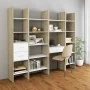 Estantería madera contrachapada blanco y roble 60x35x180 cm von , Bücherregale und Regale - Ref: Foro24-803412, Preis: 89,58 ...