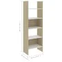 Estantería madera contrachapada blanco y roble 60x35x180 cm von , Bücherregale und Regale - Ref: Foro24-803412, Preis: 89,58 ...