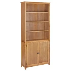 Estantería con 2 puertas de madera maciza de roble 90x30x200 cm von , Bücherregale und Regale - Ref: Foro24-289178, Preis: 38...