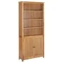Estantería con 2 puertas de madera maciza de roble 90x30x200 cm von , Bücherregale und Regale - Ref: Foro24-289178, Preis: 38...